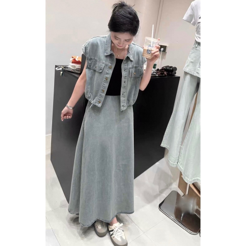 顯瘦簡約牛仔兩件式套裝