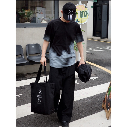 Y-3 × 梅賽德斯-AMG F1 聯名款 Petronas F1 logo-detail T-shirt 字母Logo