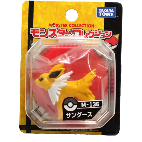 神奇寶貝 精靈寶可夢 寶可夢 pokemon 雷伊布 雷精靈 サンダース M-136 吊卡 公仔 TAKARA TOMY