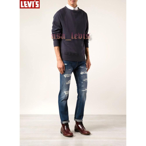 【高價LVC破壞牛W33L34】美國Levi s Made & Crafted Tack Slim 深藍錐形小直筒牛仔褲
