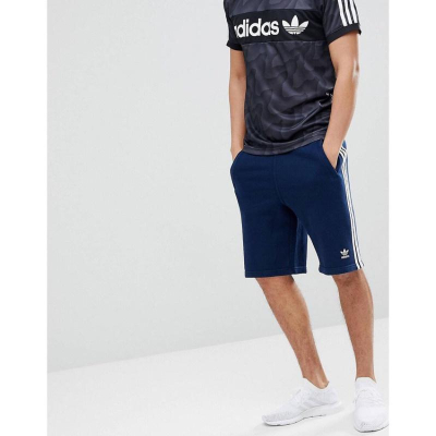 adidas Originals adicolor 愛迪達 三線 三葉草 深藍棉質短褲 CW2438 xs號現貨 男