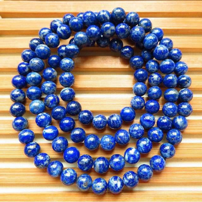 天然青花瓷款帝王石精美AAA級7mm/61g青金石佛珠手鍊項鍊多圈繞三圈手珠手串手環項鍊珠寶玉石寶石首飾飾品