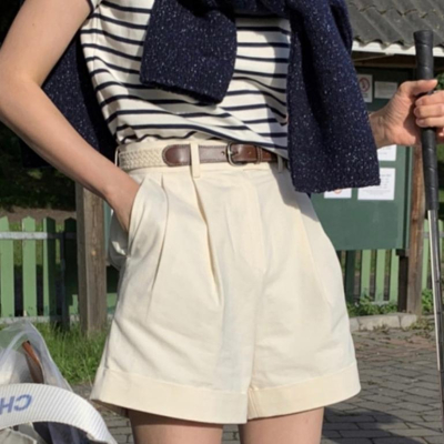 ᴷᴼᴿᴱᴬ ??夏日必帶闊腿A字短褲