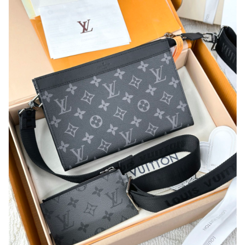 二手Louis Vuitton/路易威登男包Gaston錢包印花斜挎包M81124