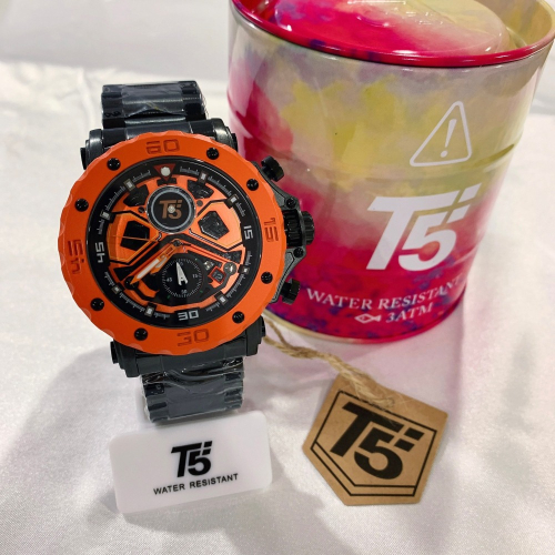 (Little bee小蜜蜂精品)美國潮牌 T5 真三眼功能 石英鋼錶