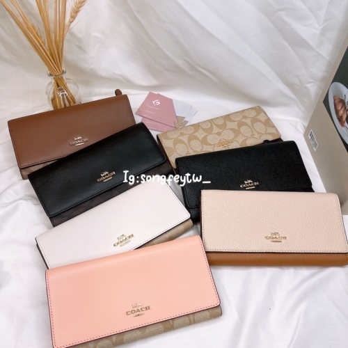 美國代購??台灣現貨 Coach 三折薄長夾