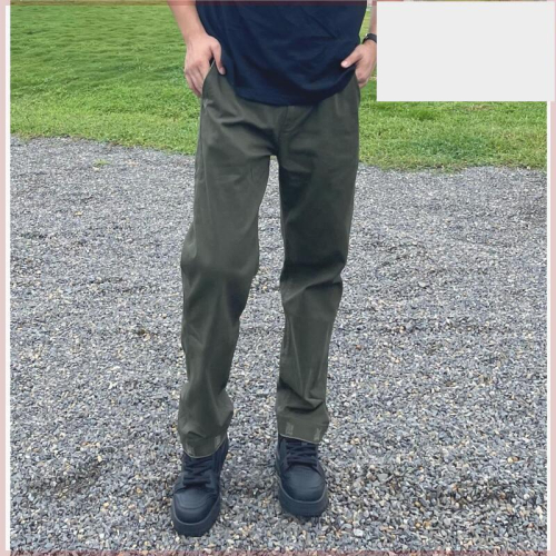 LYFZ美式簡約破壞細節直筒工裝褲男款百搭寬鬆休閒褲微彈耐磨