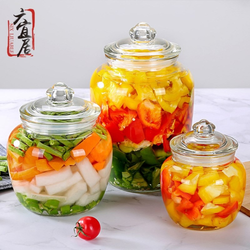 罐裝泡菜瓶豆腐乳罐子檸檬家居玻璃瓶罐糧食儲物罐果醬瓶網紅醃製