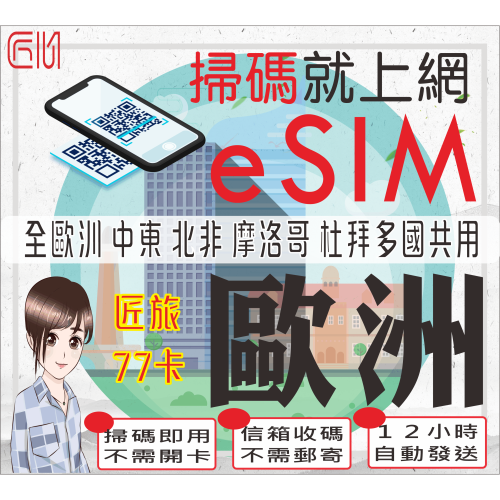 ├匠心_eSIM┤匠旅77 歐洲網卡 摩洛哥網卡 杜拜 北非網卡 非洲網卡 黑山 克斯波蒙巴爾幹 歐洲上網卡 網卡 歐洲