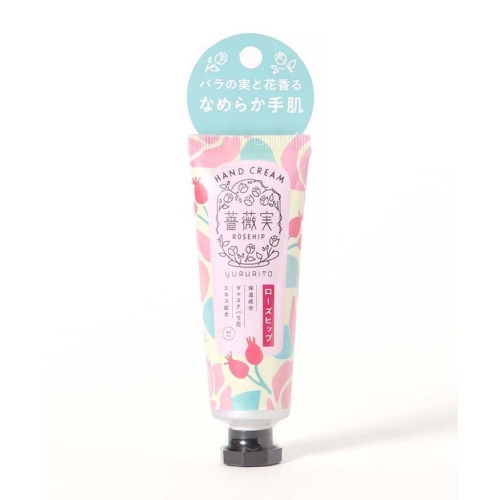 【日本??YURURITO 薔薇果實護手霜40ml】玫瑰果油・乳木果油保濕滋潤｜淡雅花果香｜日常修護乾燥雙手