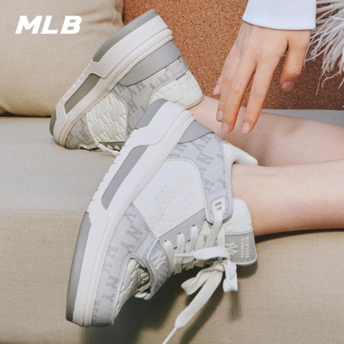 ??韓國代購 免運 MLB 24SS 印刻老花學長鞋 板鞋 老爹鞋 休閒鞋 NY 紐約洋基隊 3ASXCMN