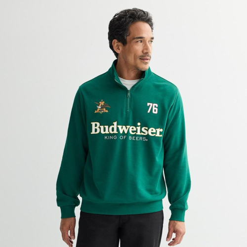 全新百威啤酒拉鏈大學T Budweiser Clydesdales Sweater SZ L