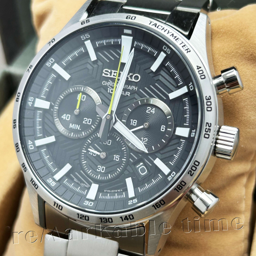 【SEIKO 三眼計時手錶】計時碼表男錶款SSB413/SSB413P1