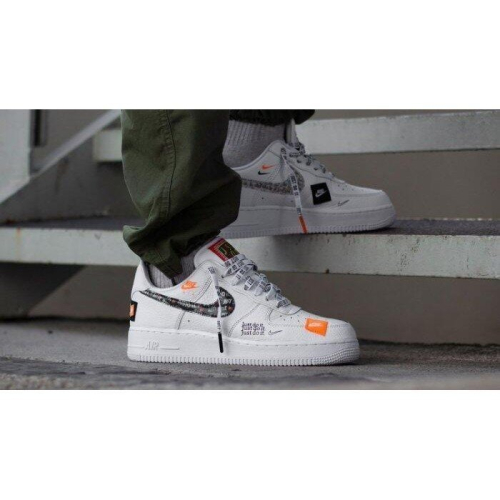 《Value》NIKE AIR FORCE 1 07 JDI PRM 白橘 空軍一號 拼貼 休閒鞋 AR7719-100