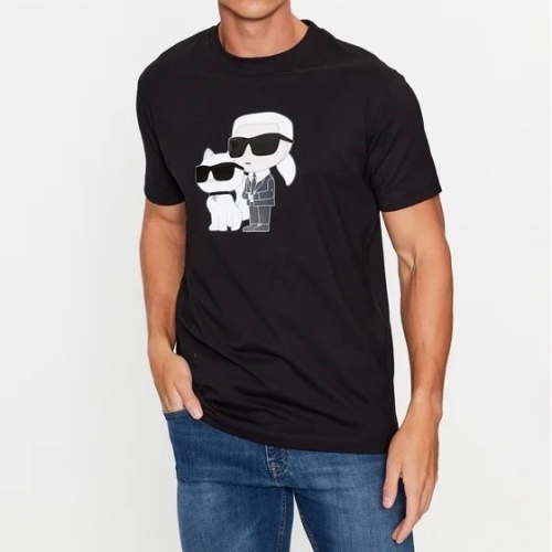 ✴Sparkle歐美精品✴ Karl Lagerfeld 老佛爺卡爾和貓咪短袖上衣T恤 短T 成人款 現貨真品