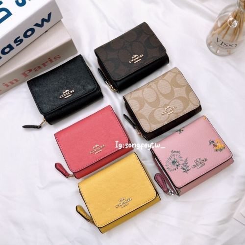 美國代購 台灣現貨 Coach 三折短夾 迷你短夾
