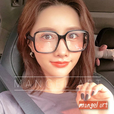 [mangel art] 糖果大框膠框素顏必備韓版韓國風格氣質日系超大框方框造型眼鏡流行鏡框復古著潮流行男女款情侶款