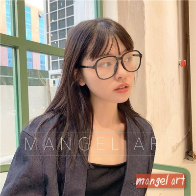 [mangel art] 復古膠框大框造型眼鏡框 多色百搭流行古著old school老學校學院風氣質優雅風格網美網紅