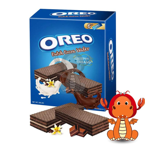Oreo 奧利奧 濃脆巧克力夾心酥 整盒6入 842.4公克 香草口味*3入 巧可力口味*3入 唯龍購物