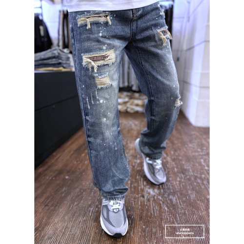 『新品上市』重磅三洞幾何補丁寬褲(NOF2409D806)