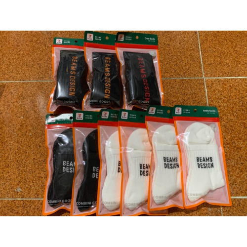BEAMS 襪子 聯名系列商品 中筒襪 短筒襪 COMBINI GOODS 台灣製造 7-11 BEAMS DESIGN