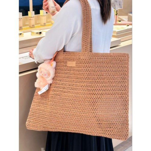 Burberry 草編拖特包 肩背包 購物袋 香水贈品