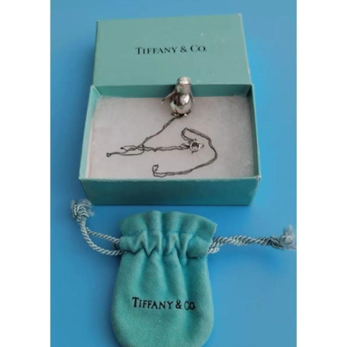 中古精品項鍊，Tiffany & Co. 純銀企鵝項鍊