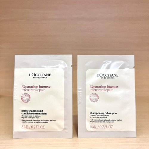 栗子美妝?｜ L＇OCCITANE 歐舒丹 草本修護洗髮乳 草本修護潤髮乳 6ml 試用包 專櫃中文標