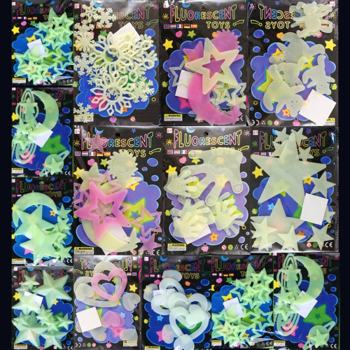 西西手工藝材料 32771 夜光星星貼片(款式隨機) 星夜光貼片發光星空貼 夢幻星空墻貼 發光貼片 滿額免運