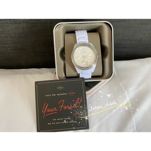FOSSIL 白色錶帶