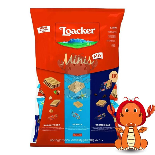 萊佳 綜合迷你威化夾心酥 整袋 800g Loacker Classic Minis wafer 唯龍購物