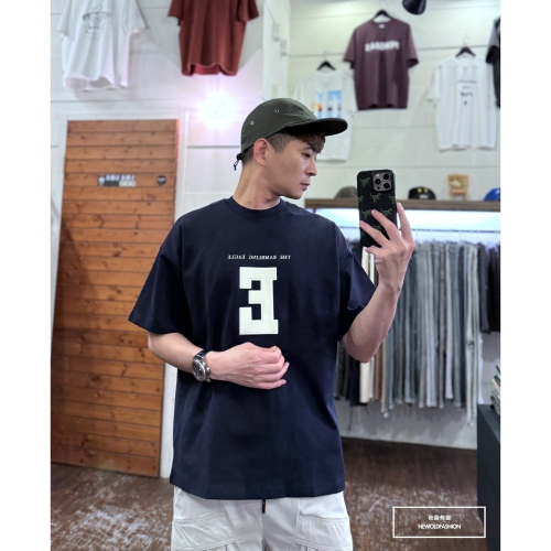 『新品上市』重磅立體斜紋E英字短T(NOF2405S6008)-深藍