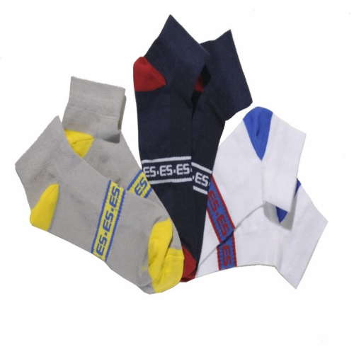 ES Collection 混紡面料 糖果色 襪子 ES 馬卡龍色 運動短襪 三條裝 SCK04P