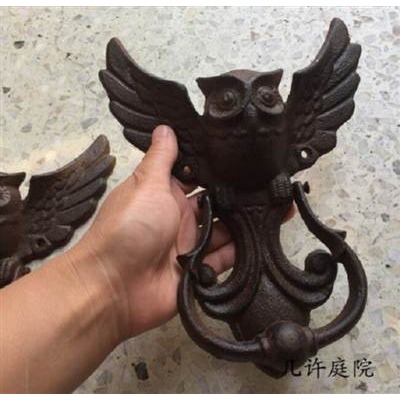 復古貓頭鷹門敲鑄鐵鐵藝門扣