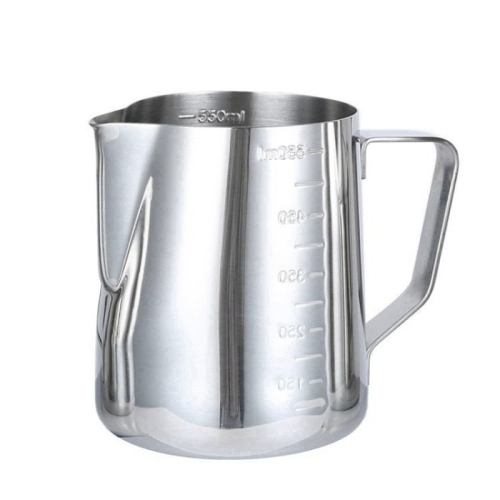 【嚴選SHOP】304不鏽鋼刻度拉花杯 350ml 600ml奶泡杯 拉花壺 拉花鋼杯 刻度杯 尖嘴杯咖啡量【K100】