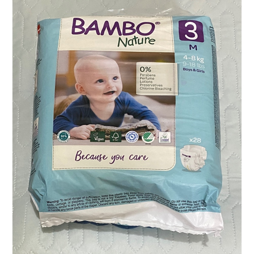 BAMBO伴寶樂嬰兒紙尿褲自然風3號4-8kg