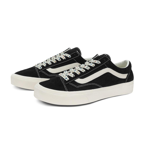 [unclev1966] Vans Style 36 俏皮短頭 可愛 黑色基本款 日韓系 鞋帶花朵可換 滑板鞋 男女款