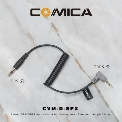 三重☆大人氣☆ COMICA CVM-D-SPX 3.5mm TRRS公 to TRS公 麥克風 轉接線