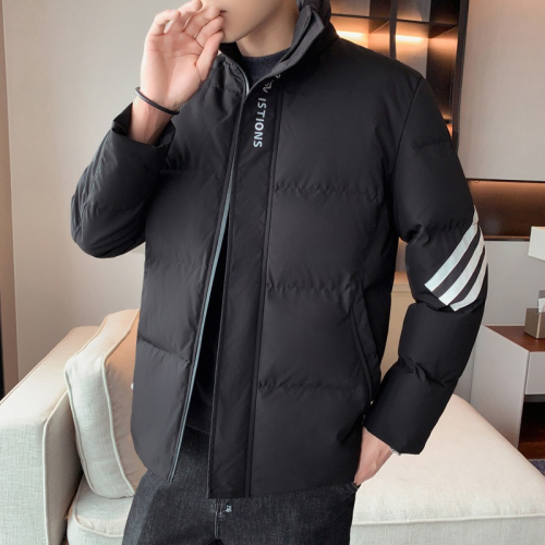 男士冬季外套秋冬裝韓版潮流羽絨棉服修身潮牌短款棉襖立領棉衣男
