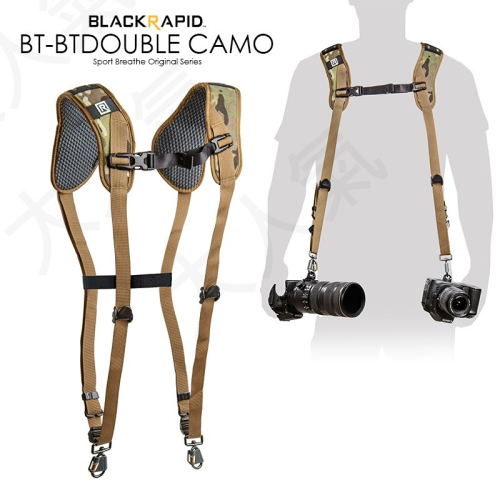 ☆大人氣☆ BLACKRAPID BTDOUBLE CAMO 快槍俠 相機 雙肩 減壓背帶 BT-DOUBLE 迷彩版