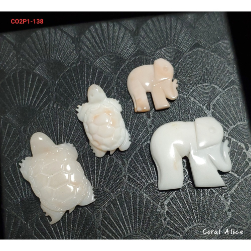 ?Coral珊寶手作-天然白珊瑚/深水珊瑚手工雕刻件(吊墜孔) CO2P1-138