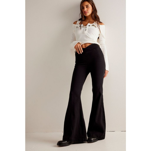 Free people We The Free Venice Beach Flare Jeans 黑色牛仔褲28S