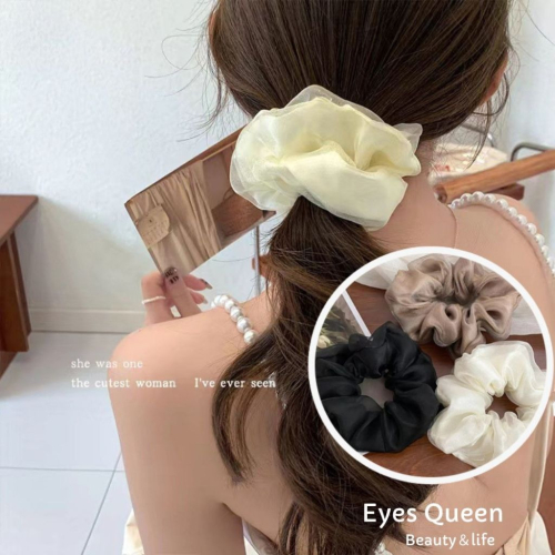 [Eyes Queen] 現貨 超仙純色網紗大腸髮圈 大肥腸髮圈 髮圈 髮飾 綁髮 大腸圈 造型髮圈