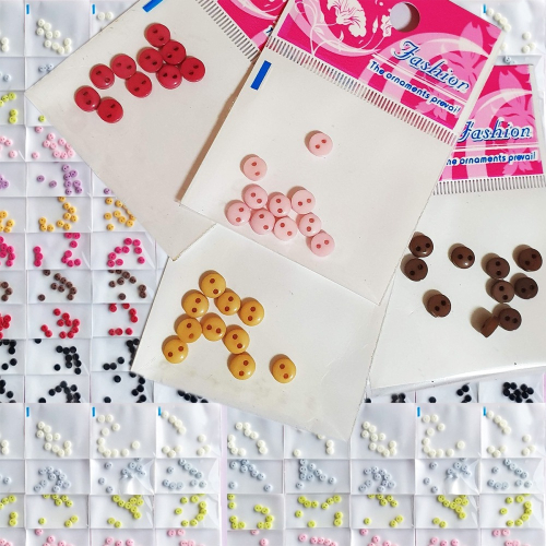 西西手工藝材料 32568 糖果鈕釦2孔6mm(10入) 小釦子迷你鈕扣服裝小紐扣 縫釦子 兒童手縫訓練鈕釦子 滿額免運