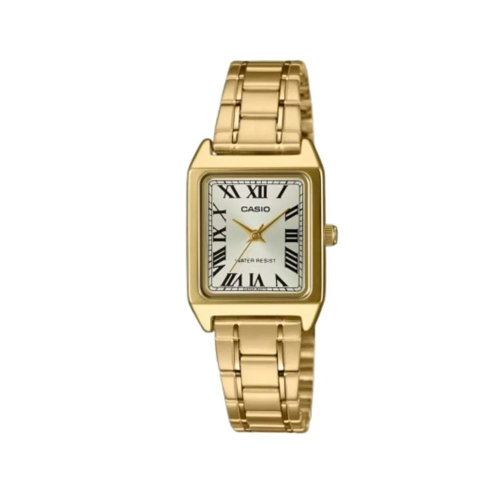 CASIO 卡西歐 LTP-V007G-9B 韓風潮流 金色小方錶(精緻輕巧 錶徑約2.2公分)