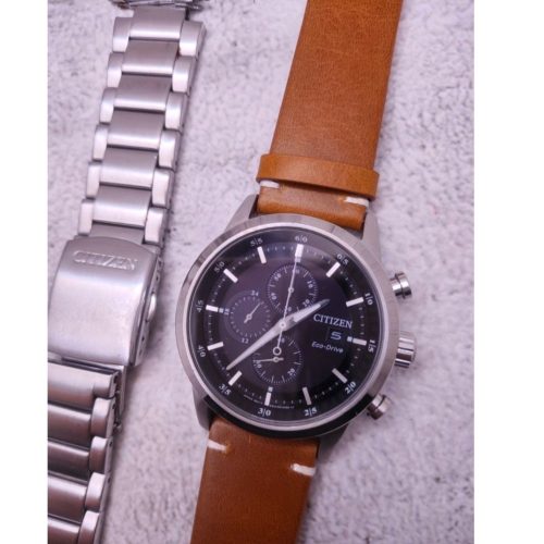 原價$10,900 光動能 Citizen 雙錶帶 星辰 二手 正品 男錶 手錶