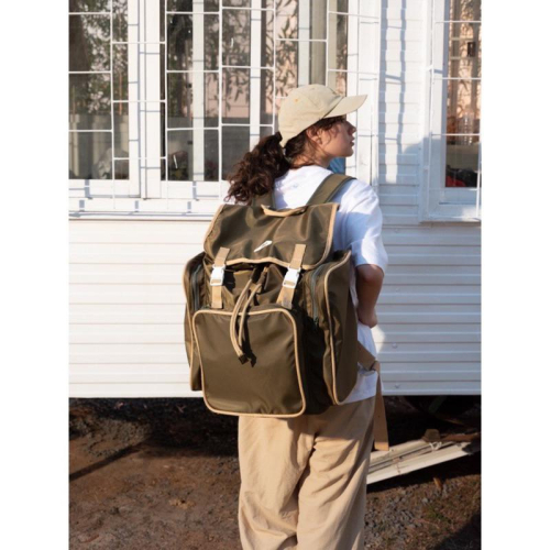 【預購】OoKiNi 泰國本土品牌代購 登山後背包 旅遊 戶外 電腦夾層Y2K Backpack (Olive)