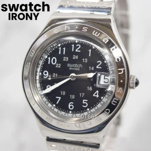 售2500元～swatch不銹鋼手錶~已換新電池功能正常，swatch，錶，手錶，時尚錶，男錶，鐘錶~swatch手錶
