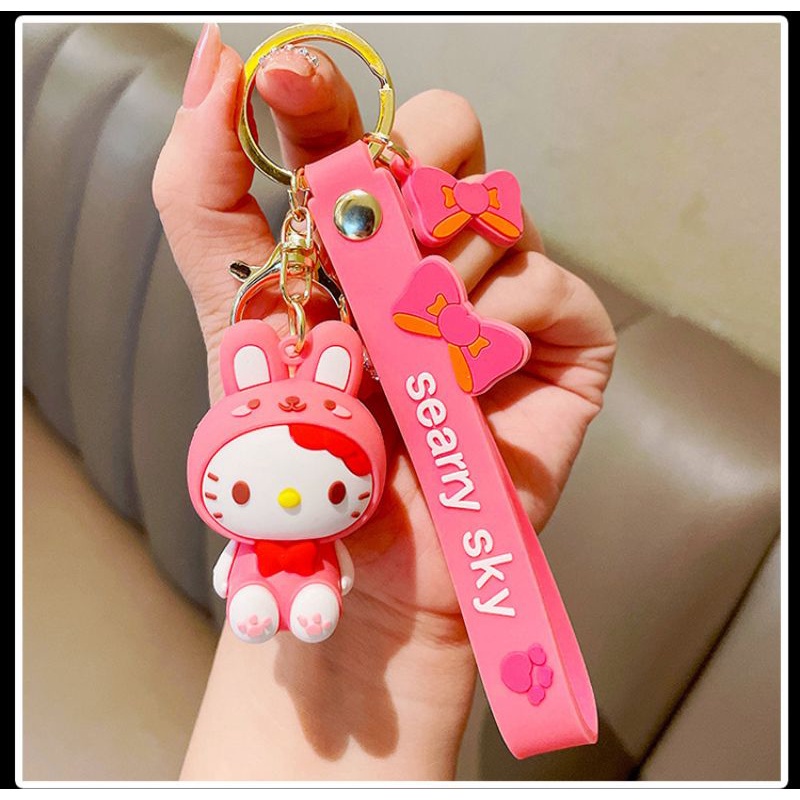 新款上架?現貨 三麗鷗 正版 卡通 卡蒂貓 Hello kitty 美樂蒂 公仔 鑰匙鏈 布丁狗 掛件 鑰匙扣 禮物