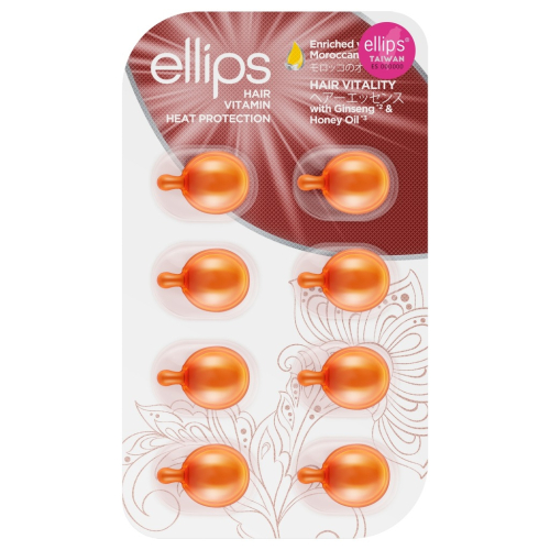 【ellips】維他命膠囊護髮油-人篸蜂蜜/橘(1ml/顆*8)【兔雜 tuzha】